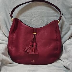 Kate Spade Burgundy Hobo Bag